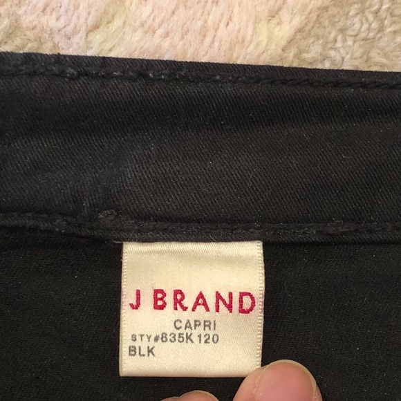 J BRAND 835 Capri Cropped Skinny Jeans Black Sz 28 - Picture 10 of 11